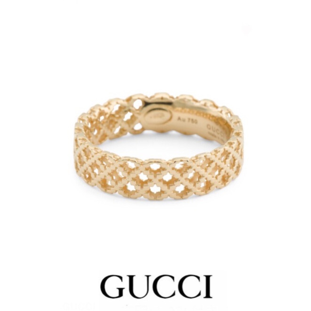 New Authentic Gucci 18K Gold Diamantissima Ring - Picture 12 of 12